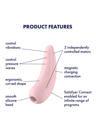 Stimulateur clitoridien connecté rose Curvy 2+ Satisfyer - CC5972400050